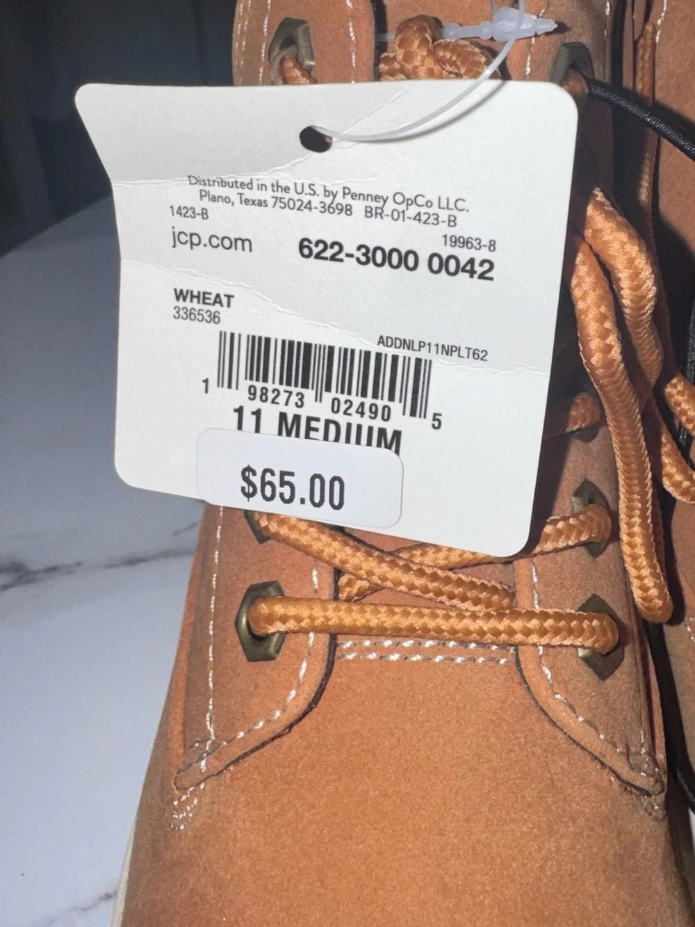 Kids Suede Lace-Up Ankle Boots in Tan with Brown Collar